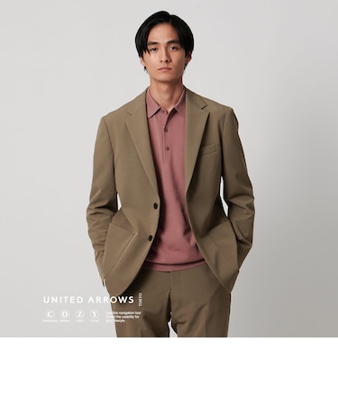 ドビー シングル 2ボタン シングル テーラードジャケット UA COZY ウォッシャブル 2WAYストレッチ はっ水 着用シワ