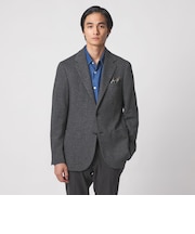 ハウンドトゥース ジャージ シングル2ボタン テーラードジャケット COMFORT EASY‐MODEL