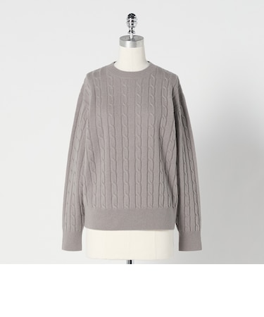 ＜LOEFF＞カシミヤ ケーブル ニット
