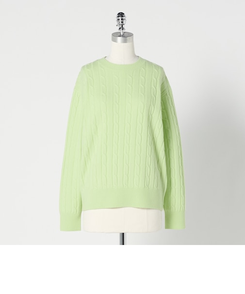 ＜LOEFF＞カシミヤ ケーブル ニット