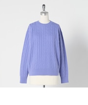 ＜LOEFF＞カシミヤ ケーブル ニット