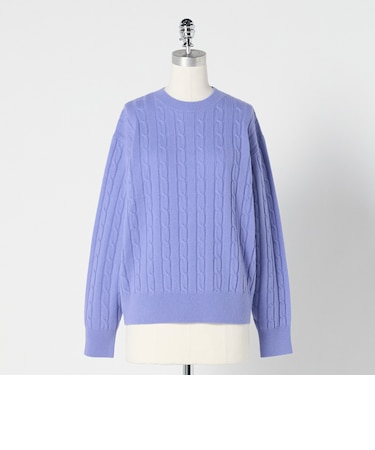 ＜LOEFF＞カシミヤ ケーブル ニット