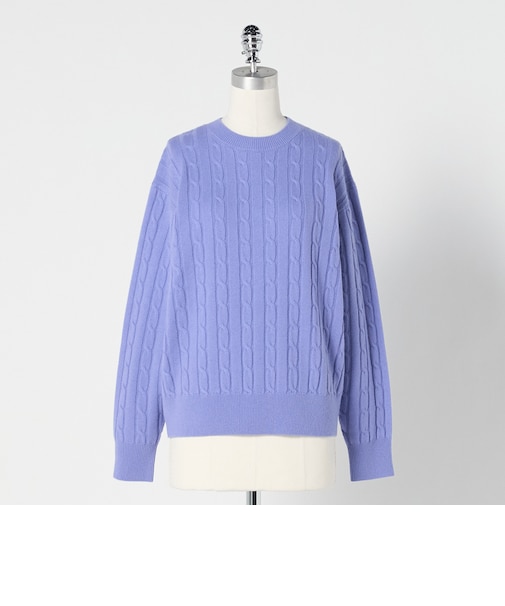 ＜LOEFF＞カシミヤ ケーブル ニット