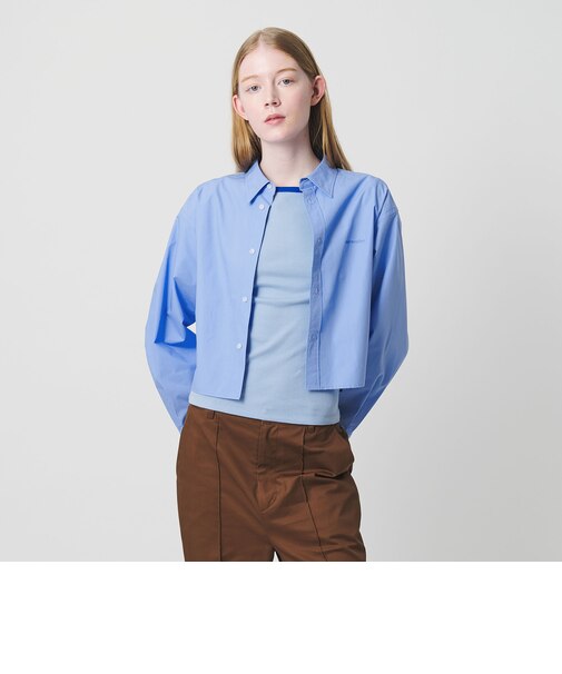 ＜NICE WEATHER＞ロゴ クロップド シャツ