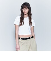 ＜6(ROKU)＞コットン クロップド Tシャツ