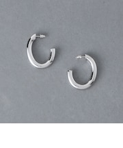オーバル フープピアス