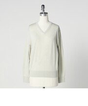 ＜LOEFF＞16ゲージ Vネック ニット