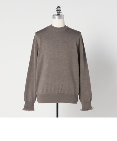 ＜LOEFF＞9ゲージ フリンジ ニットプルオーバー MEN’S