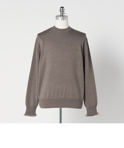 ＜LOEFF＞9ゲージ フリンジ ニットプルオーバー MEN’S