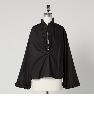 ＜LOEFF＞フリル スキッパー シャツ