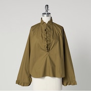 ＜LOEFF＞フリル スキッパー シャツ