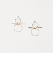 ＜PREEK＞YU-KIN RING OVERLAP EARRINGS/ピアス