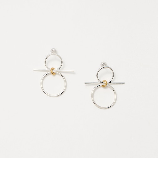 <PREEK>YU-KIN RING OVERLAP EARRINGS/ピアス