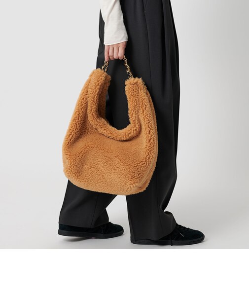 【一部別注】＜VIOLAd’ORO＞ELMO ボア チェーン ショルダーバッグ