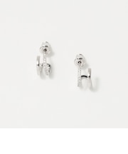 パヴェ ダブル Cシェイプ ピアス
