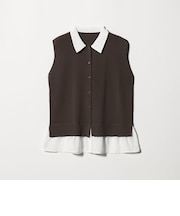 シャツドッキング ノースリーブニット ‐ウォッシャブル‐ ＜A DAY IN THE LIFE＞