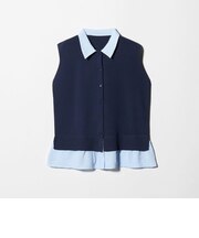 シャツドッキング ノースリーブニット ‐ウォッシャブル‐ ＜A DAY IN THE LIFE＞