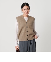 ウールカシミヤブレンド アクア ニットベスト