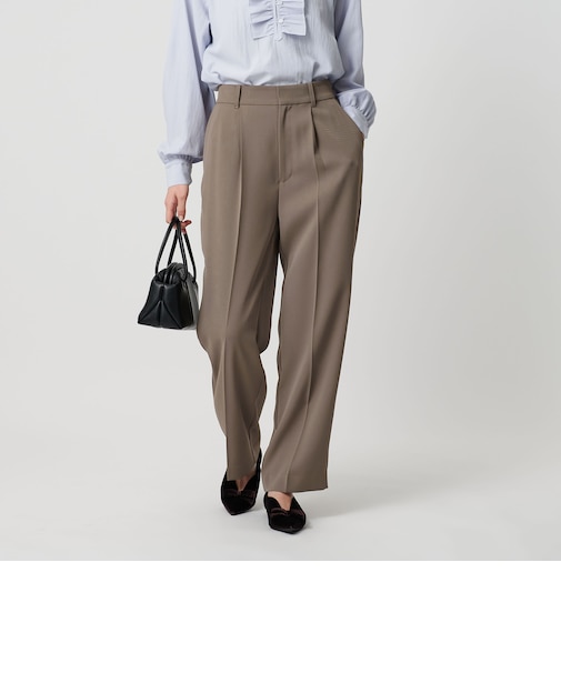 【Wardrobe DAILY MINIMAL】ダブルクロス テーパードパンツ ウォッシャブル