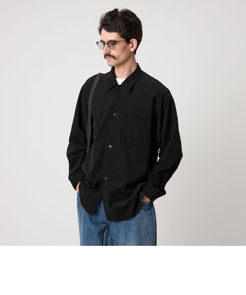 ＜Steven Alan＞ マイクロ コーデュロイ オープンカラー オーバー シャツ