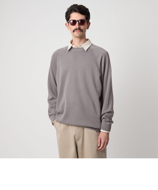 ＜Steven Alan＞ W/NY スムース ラグランスリーブ クルーネック ニット