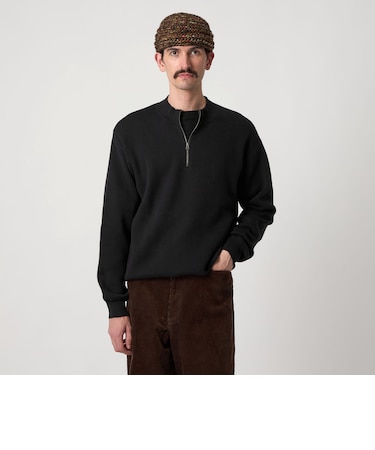 <Steven Alan> CTN/CA ハーフ ジップ スタンドネック ニット