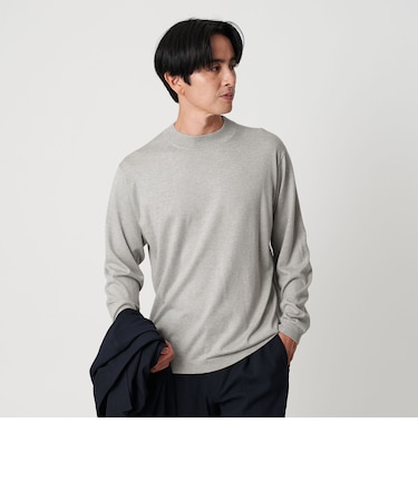 コットン カシミヤ ブレンド ジャケット ネック Tシャツ