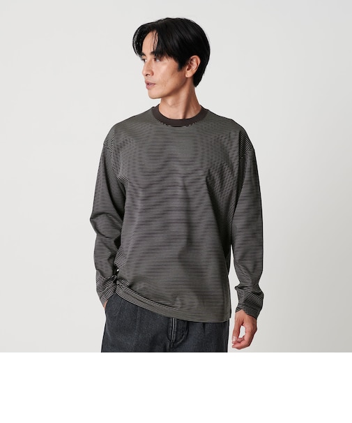プラチナ ポンチ クルーネック カットソー 抗菌防臭