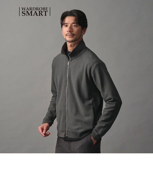 WARDROBE SMART】エアリー カノコ ジップ ブルゾン 抗菌防臭