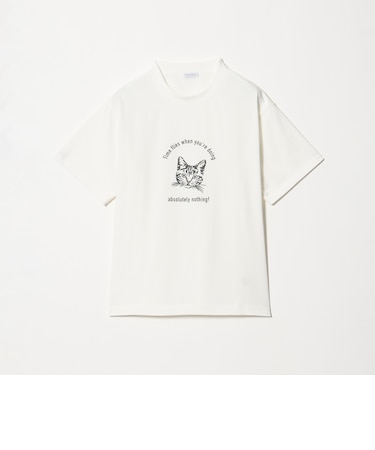 コットン キャットプリントTシャツ <A DAY IN THE LIFE>