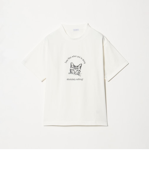 コットン キャットプリントTシャツ <A DAY IN THE LIFE>