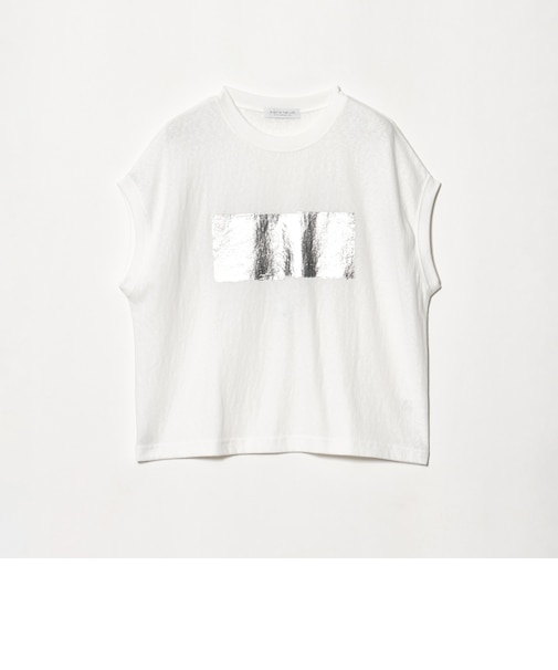スラブ フォイル ボックスプリントTシャツ <A DAY IN THE LIFE>