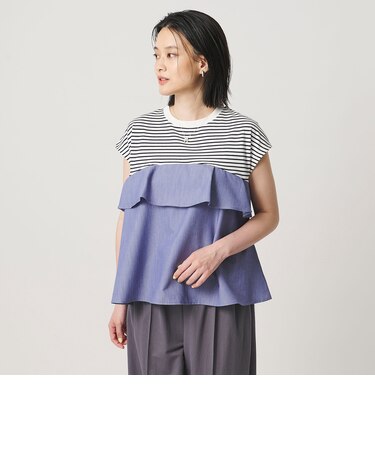 ボーダー ドッキングTシャツ <A DAY IN THE LIFE>