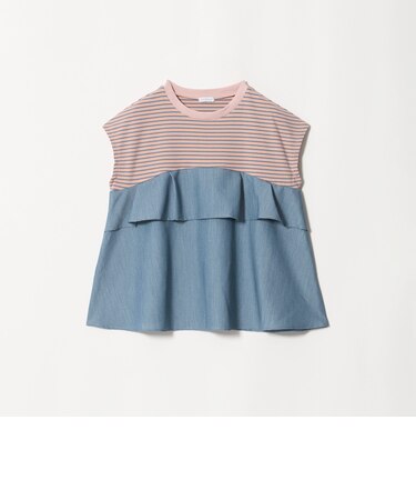 ボーダー ドッキングTシャツ <A DAY IN THE LIFE>
