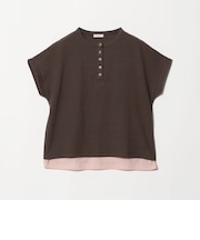 リブ フェイクレイヤード ヘンリーネックTシャツ <A DAY IN THE LIFE>