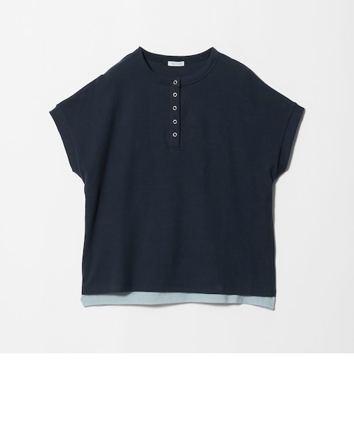 リブ フェイクレイヤード ヘンリーネックTシャツ <A DAY IN THE LIFE>