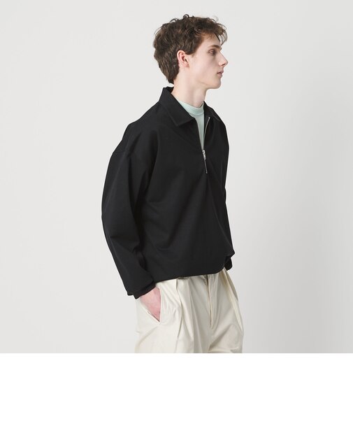 DENCE コットン ジップ ポロカットソー