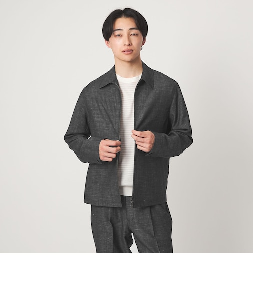 TW リネン デニムライク ブルゾン