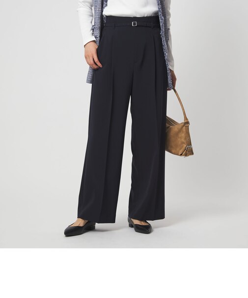 ［size SHORT/TALLあり］パウドレ ワイド パンツ ウォッシャブル ストレッチ