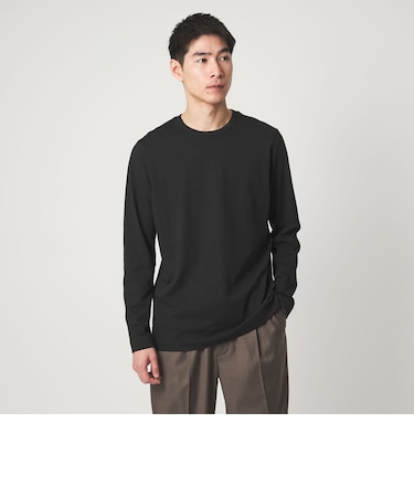 LONG FIBER COTTON クリア クルーネック 長袖 Tシャツ
