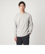 LONG FIBER COTTON クリア クルーネック 長袖 Tシャツ