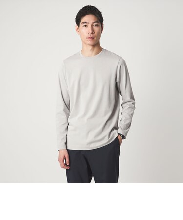 LONG FIBER COTTON クリア クルーネック 長袖 Tシャツ
