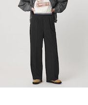 ラインゴム ワイドパンツ ウォッシャブル 防シワ