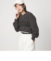 ＜at ease＞シャーリング スウェット プルオーバー