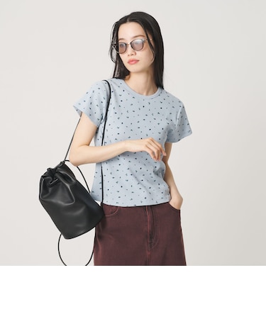 フラワー ワッフル ショートスリーブTシャツ