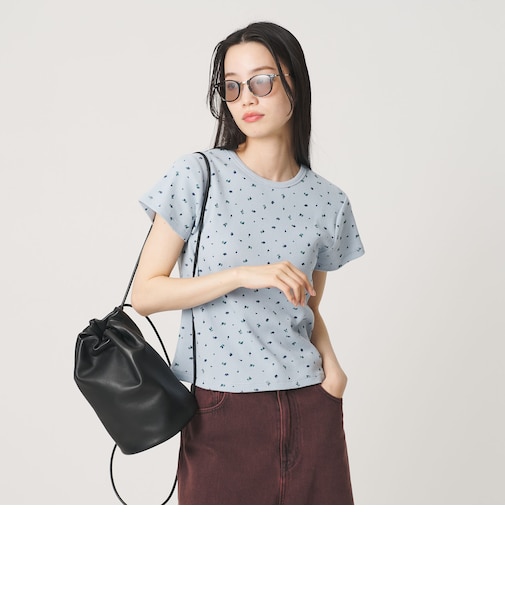 フラワー ワッフル ショートスリーブTシャツ