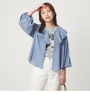 100/2 ラッフルカラー ブラウス
