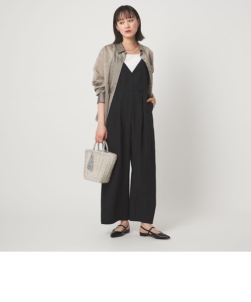 ［size SHORT/TALLあり］フィブリル Vネック オールインワン