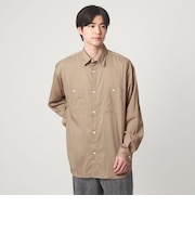 レーヨンナイロン ワッシャー ダブルパッチポケット レギュラーカラー シャツ