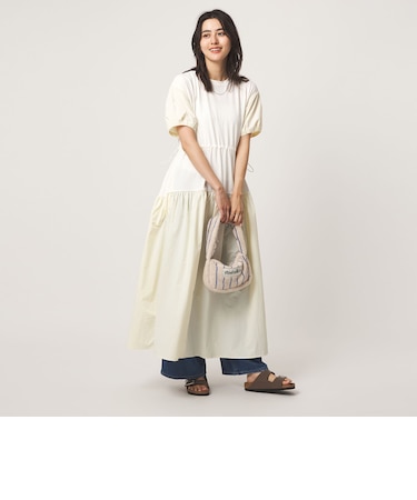 タフタ ドッキング ワンピース